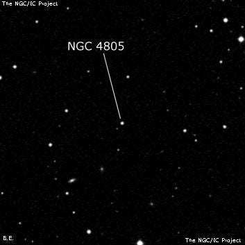 NGC 4805 - одиночная звезда. Описание NGC 4805:, Двойная звезда в созвездии Волосы Вероники