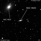 NGC 4820 - линзовидная галактика. Описание NGC 4820:, Галактика в созвездии Дева