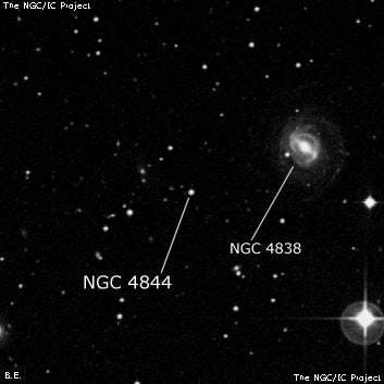 NGC 4844 - одиночная звезда. Описание NGC 4844:, Двойная звезда в созвездии Дева