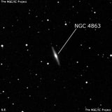 NGC 4863 - линзовидная галактика. Описание NGC 4863:, Галактика в созвездии Дева