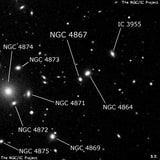 NGC 4867 - эллиптическая галактика. Описание NGC 4867:, Галактика в созвездии Волосы Вероники
