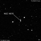 NGC 4870 - спиральная галактика. Описание NGC 4870:, Галактика в созвездии Гончие Псы