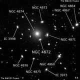 NGC 4872 - эллиптическая галактика. Описание NGC 4872:, Галактика в созвездии Волосы Вероники