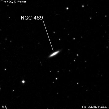 NGC 489 - галактика. Описание NGC 489:, Галактика в созвездии Рыбы