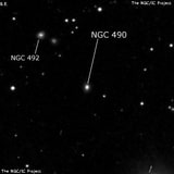 NGC 490 - спиральная галактика. Описание NGC 490:, Галактика в созвездии Рыбы