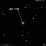 NGC 4901 - спиральная галактика. Описание NGC 4901:, Галактика в созвездии Гончие Псы