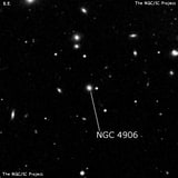 NGC 4906 - эллиптическая галактика. Описание NGC 4906:, Галактика в созвездии Волосы Вероники