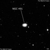 NGC 491 - спиральная галактика с баром. Описание NGC 491:, Галактика в созвездии Скульптор