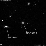 NGC 4929 - эллиптическая галактика. Описание NGC 4929:, Галактика в созвездии Волосы Вероники