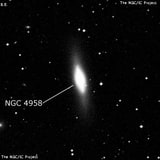 NGC 4958 - спиральная галактика с баром. Описание NGC 4958:, Галактика в созвездии Дева