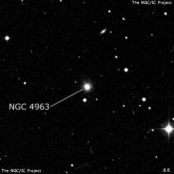NGC 4963 - спиральная галактика. Описание NGC 4963:, Галактика в созвездии Гончие Псы