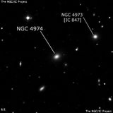 NGC 4974 - линзовидная галактика. Описание NGC 4974:, Галактика в созвездии Большая Медведица