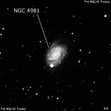 NGC 4981 - спиральная галактика с баром. Описание NGC 4981:, Галактика в созвездии Дева