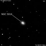 NGC 5016 - спиральная галактика с баром. Описание NGC 5016:, Галактика в созвездии Волосы Вероники