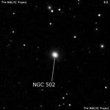 NGC 502 - линзовидная галактика. Описание NGC 502:, Галактика в созвездии Рыбы
