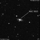 NGC 5021 - спиральная галактика с баром. Описание NGC 5021:, Галактика в созвездии Гончие Псы