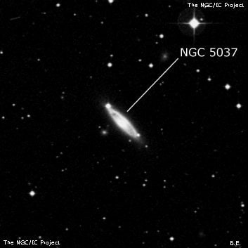 NGC 5037 - спиральная галактика. Описание NGC 5037:, Галактика в созвездии Дева