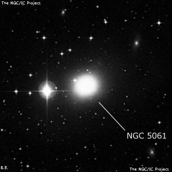 NGC 5061 - эллиптическая галактика. Описание NGC 5061:, Галактика в созвездии Гидра