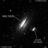 NGC 5078 - спиральная галактика. Описание NGC 5078:, Галактика в созвездии Гидра