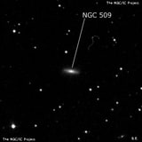 NGC 509 - спиральная галактика с баром. Описание NGC 509:, Галактика в созвездии Рыбы