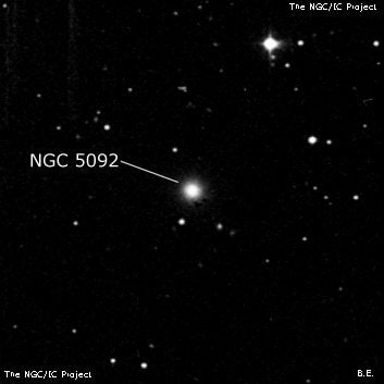 NGC 5092 - эллиптическая галактика. Описание NGC 5092:, Галактика в созвездии Волосы Вероники