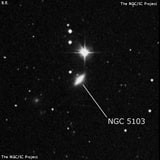 NGC 5103 - галактика. Описание NGC 5103:, Галактика в созвездии Гончие Псы