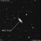 NGC 5116 - спиральная галактика с баром. Описание NGC 5116:, Галактика в созвездии Волосы Вероники