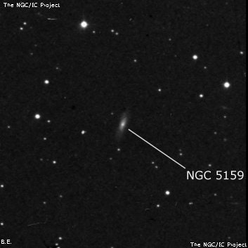 NGC 5159 - галактика. Описание NGC 5159:, Галактика в созвездии Дева