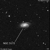 NGC 5172 - спиральная галактика с баром. Описание NGC 5172:, Галактика в созвездии Волосы Вероники