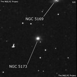 NGC 5173 - эллиптическая галактика. Описание NGC 5173:, Галактика в созвездии Гончие Псы
