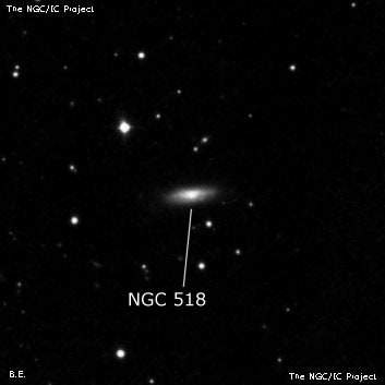 NGC 518 - спиральная галактика. Описание NGC 518:, Галактика в созвездии Рыбы