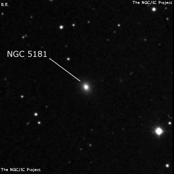 NGC 5181 - линзовидная галактика. Описание NGC 5181:, Галактика в созвездии Дева