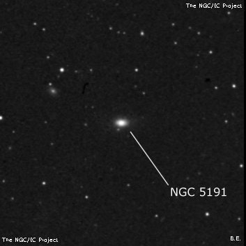 NGC 5191 - спиральная галактика. Описание NGC 5191:, Галактика в созвездии Дева