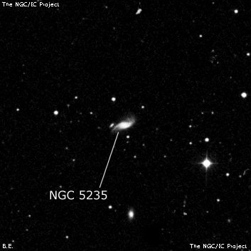 NGC 5235 - спиральная галактика с баром. Описание NGC 5235:, Галактика в созвездии Дева