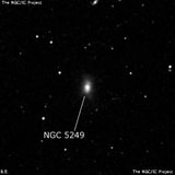 NGC 5249 - линзовидная галактика. Описание NGC 5249:, Галактика в созвездии Волопас