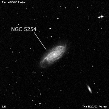 NGC 5254 - спиральная галактика. Описание NGC 5254:, Галактика в созвездии Дева