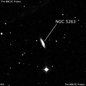 NGC 5263 - спиральная галактика. Описание NGC 5263:, Галактика в созвездии Гончие Псы