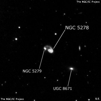 NGC 5278 - галактика. Описание NGC 5278:, Галактика в созвездии Большая Медведица