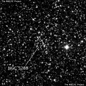 NGC 5288 - рассеянное скопление звёзд. Описание NGC 5288:, Рассеянное скопление в созвездии Циркуль