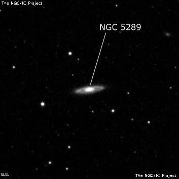 NGC 5289 - спиральная галактика с баром. Описание NGC 5289:, Галактика в созвездии Гончие Псы