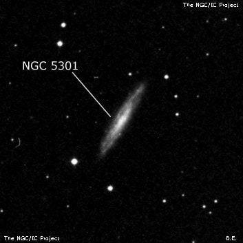 NGC 5301 - спиральная галактика с баром. Описание NGC 5301:, Галактика в созвездии Гончие Псы