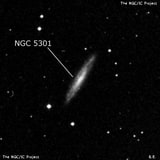 NGC 5301 - спиральная галактика с баром. Описание NGC 5301:, Галактика в созвездии Гончие Псы