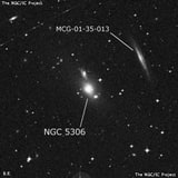 NGC 5306 - линзовидная галактика. Описание NGC 5306:, Галактика в созвездии Дева