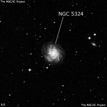 NGC 5324 - спиральная галактика. Описание NGC 5324:, Галактика в созвездии Дева