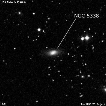 NGC 5338 - спиральная галактика с баром. Описание NGC 5338:, Галактика в созвездии Дева