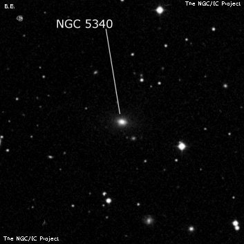 NGC 5340 - спиральная галактика. Описание NGC 5340:, Галактика в созвездии Малая Медведица