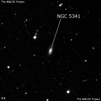 NGC 5341 - спиральная галактика с баром. Описание NGC 5341:, Галактика в созвездии Гончие Псы