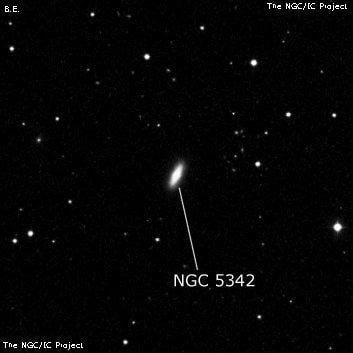 NGC 5342 - линзовидная галактика. Описание NGC 5342:, Галактика в созвездии Большая Медведица