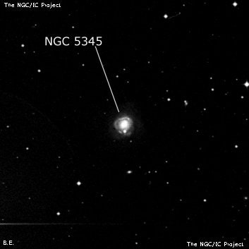 NGC 5345 - спиральная галактика. Описание NGC 5345:, Галактика в созвездии Дева