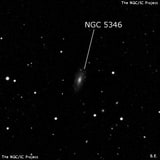 NGC 5346 - спиральная галактика. Описание NGC 5346:, Галактика в созвездии Гончие Псы